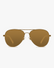 Vela Aviator Sunglasses in Gold and Brown Gradient, front view on a light gray studio background