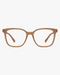 Willow Blue Light Glasses in Warm Tortoise, front view on a light gray studio background